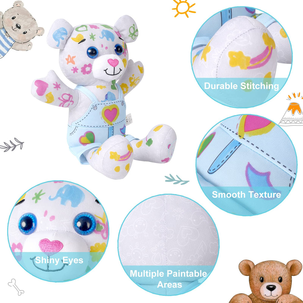 DRAWMYTOY coloring plush during a kid-friendly creativity session