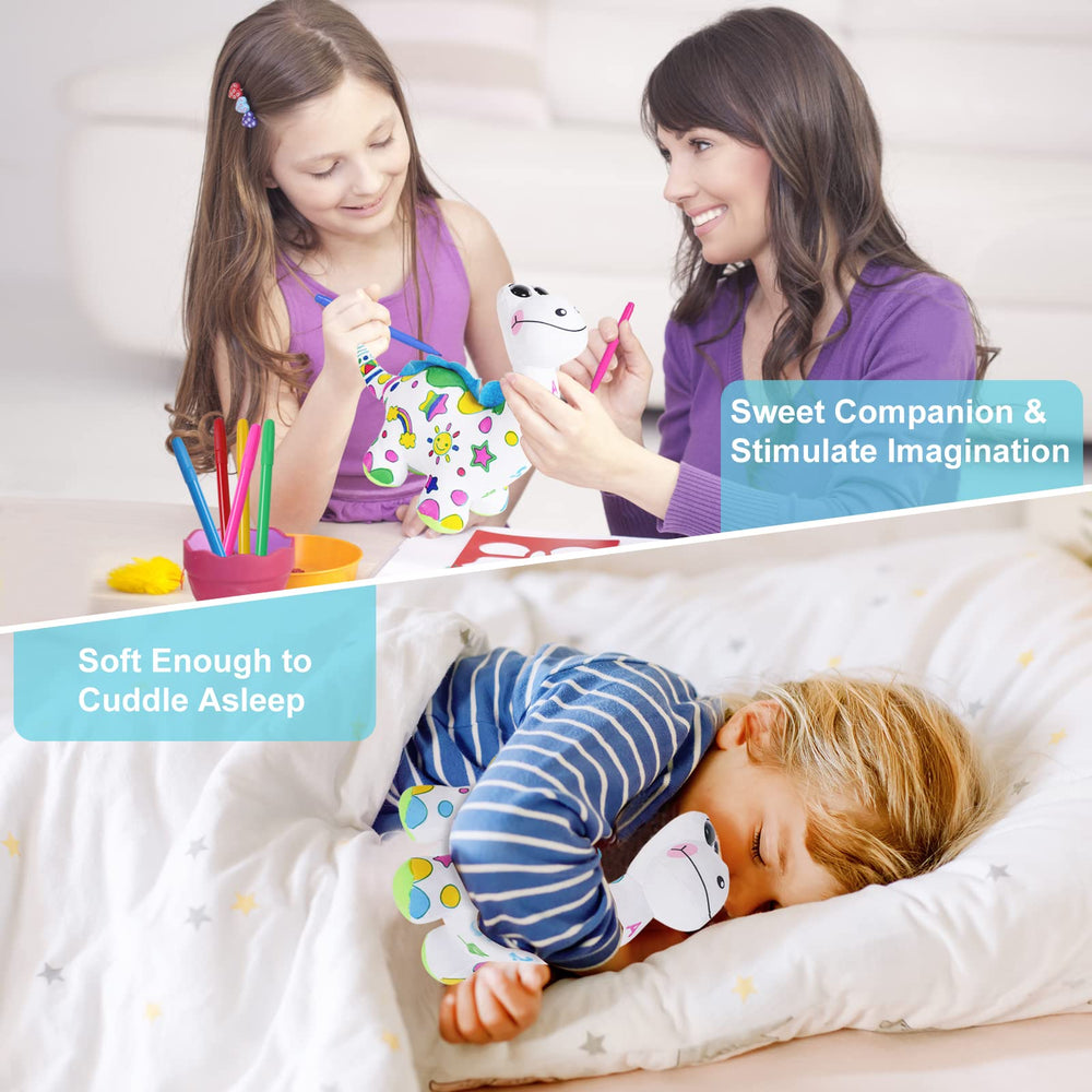 DrawMyToy elephant coloring plush toy, a cuddly canvas for little artists.