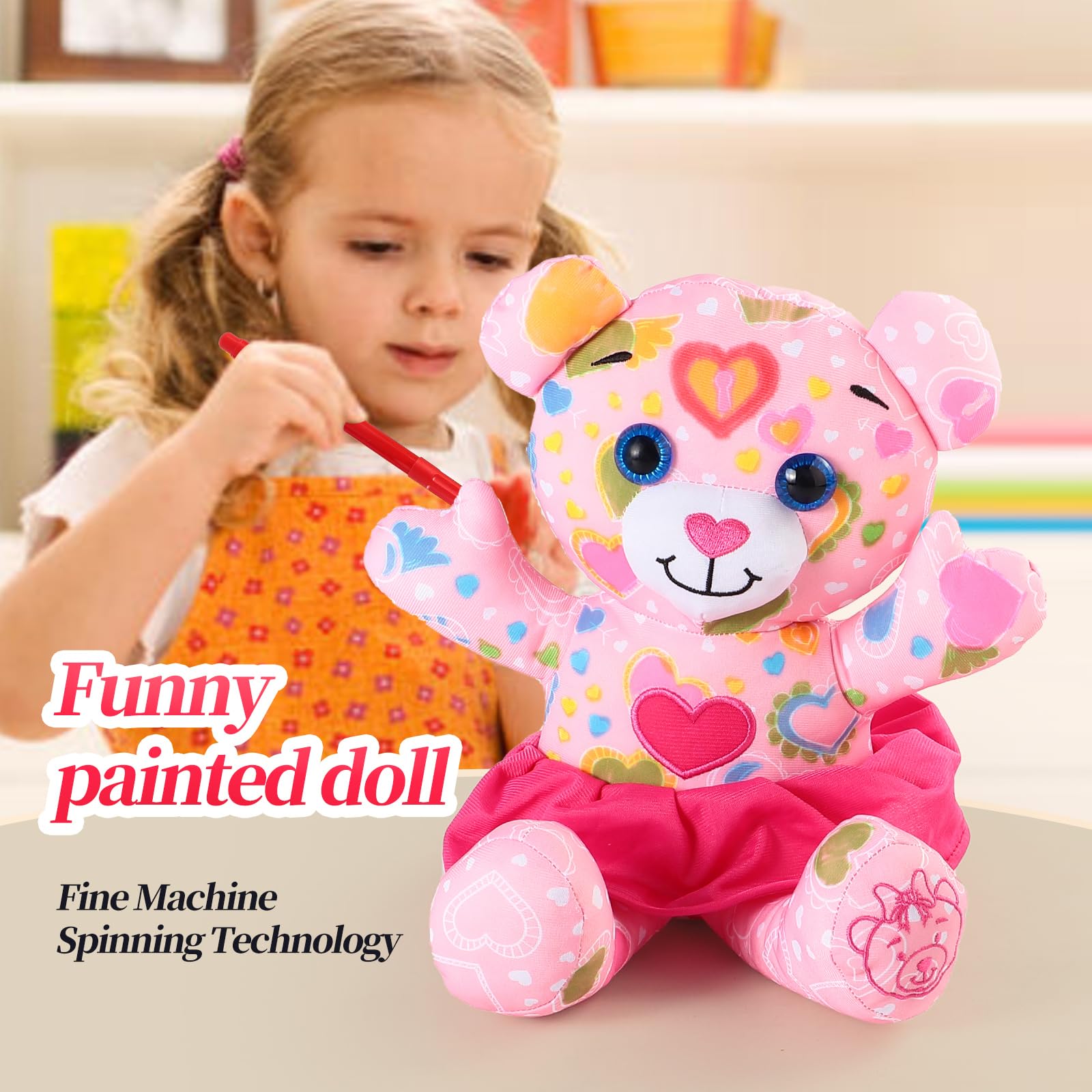 DRAWMYTOY safe non-toxic polyester fabric ensures gentle play