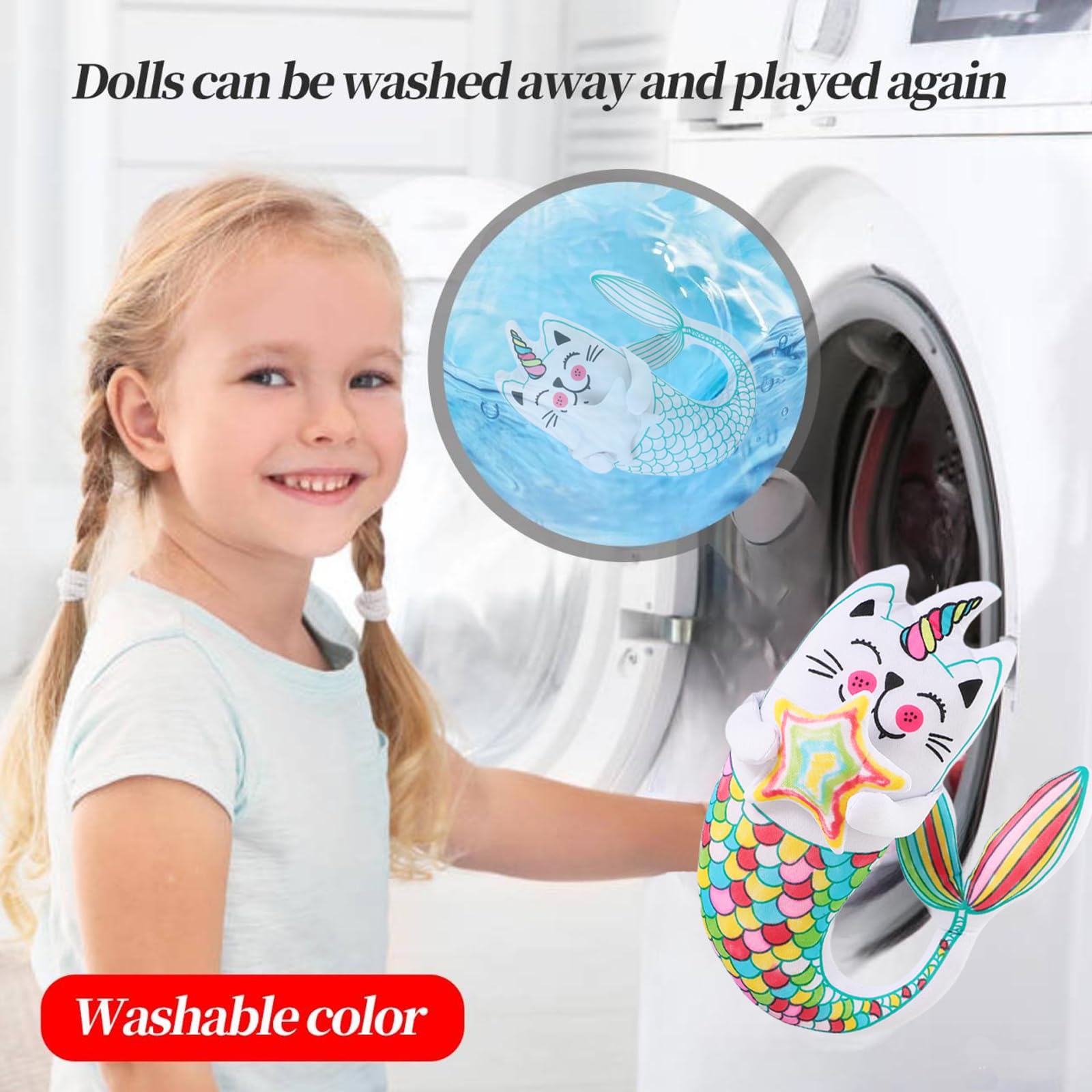 DrawMyToy plush uses safe polyester cloth for kid-friendly play.