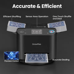 DrawPies 2-in-1 shuffler-dealer setup panel for quick game setup