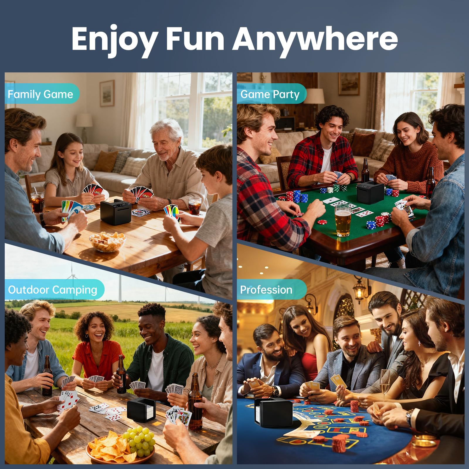 DrawPies wide game compatibility works with UNO, Bridge, and more
