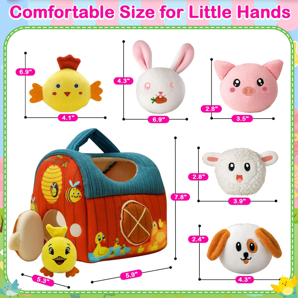 Dr.BeTree Barn with animals inside supports tactile discovery and interactive play
