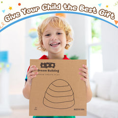 DREAM BUILDING stepping stones color-theme setup sparks imaginative family play.