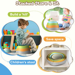 DREAM BUILDING stepping stones designed for kids ages 3-8 to explore movement.