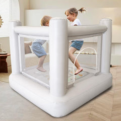 Dream Castle Mini Bounce House full view showing compact 55x55 inch play space