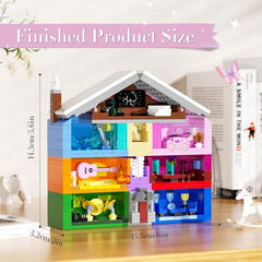 DreamCreators colorful instructions and LED lighting illuminate each room in this set