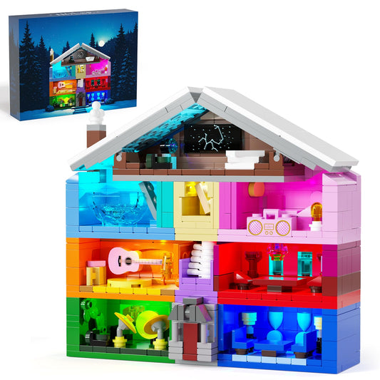 DreamCreators house-building toys with LED light for captivating display and play