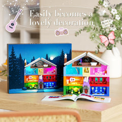 DreamCreators iconic house build sits proudly on a shelf as a collectibles piece