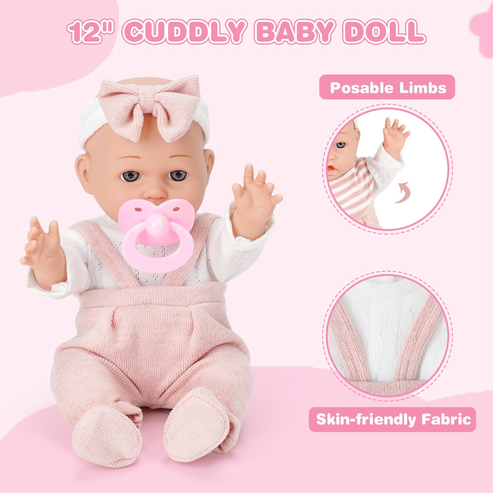 Dreamon 11pc accessory set sparks dressing, feeding, and bedtime routines