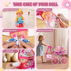 Dreamon 12-5 inch doll with pacifier ready for nurturing play
