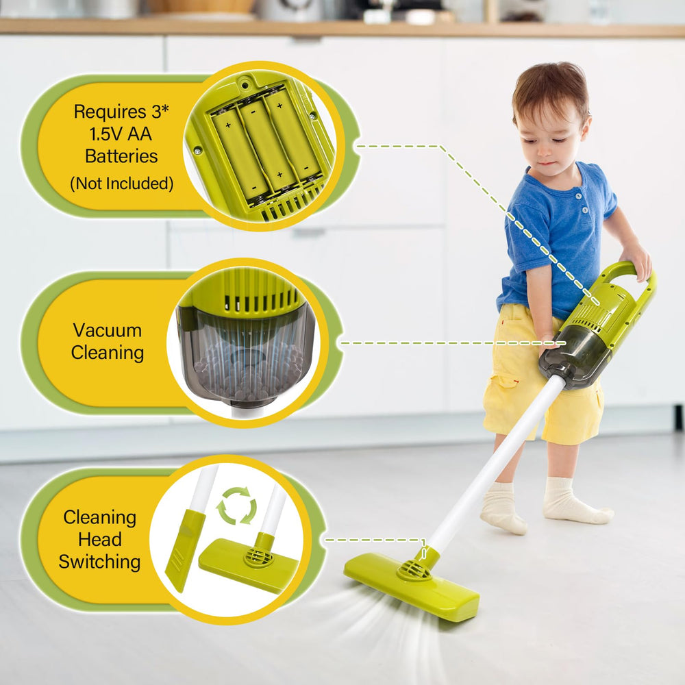 Dreamon 2-in-1 kids vacuum with realistic suction for early household practice