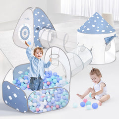 Dreamon 5 in 1 play tent with tunnel for toddlers—easy setup and versatile space.