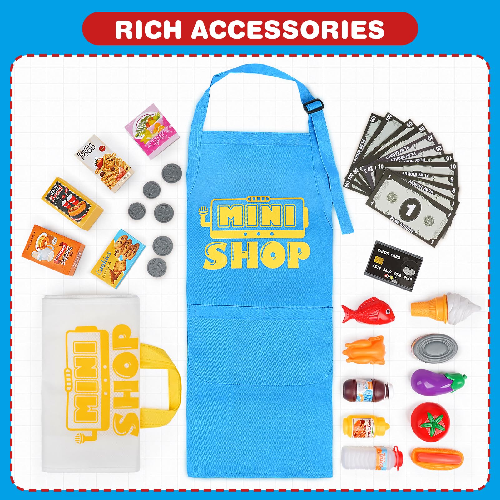 Dreamon cash register with credit card for realistic transactions