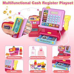 Dreamon cash register with digital scale supports pretend pricing and value recognition.
