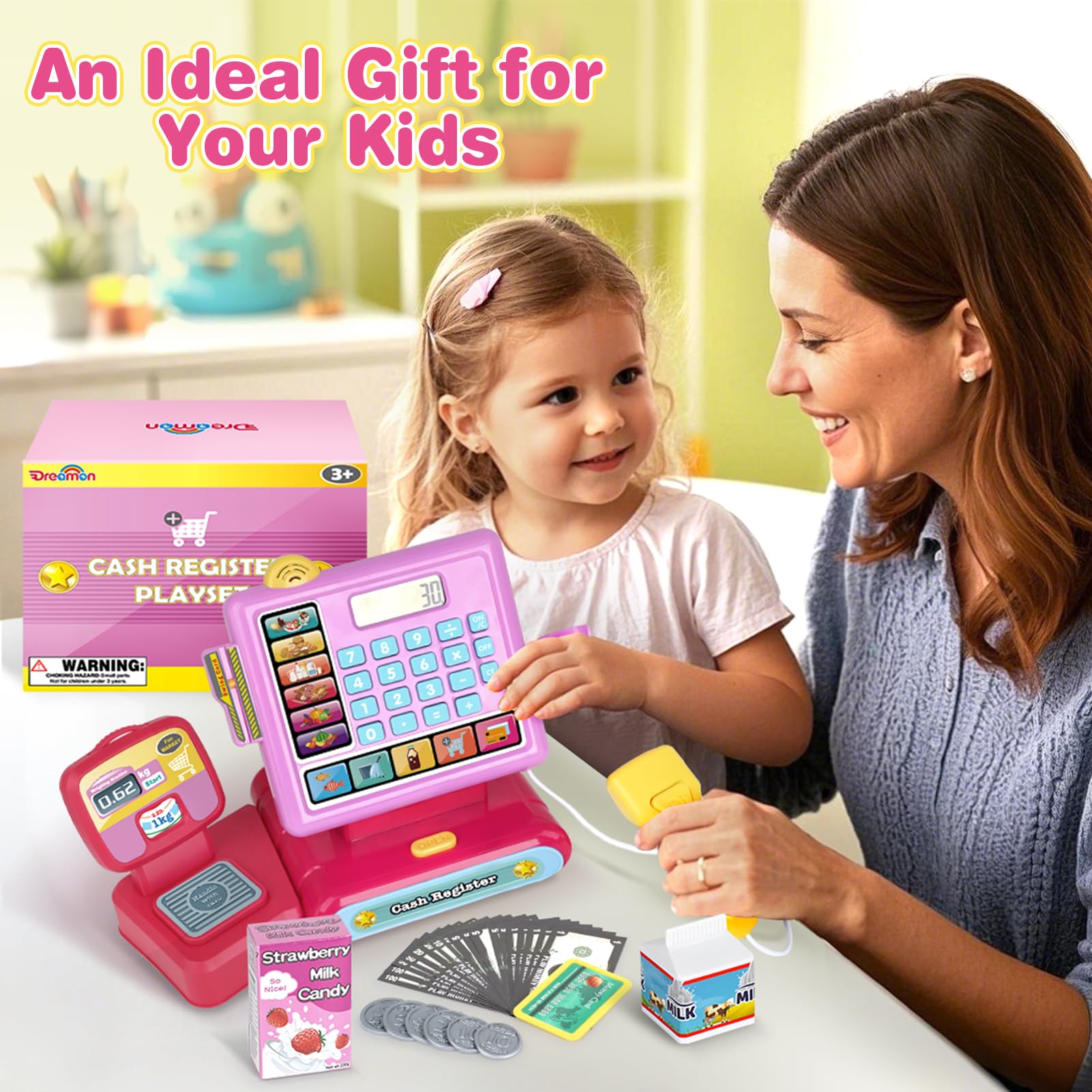 Dreamon play food set encourages shared learning and imaginative customer interactions.