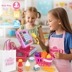 Dreamon cash register scanner beep adds realism to interactive grocery pretend play.