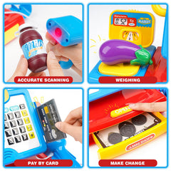 Dreamon cash register with scanner for interactive pretend checkout