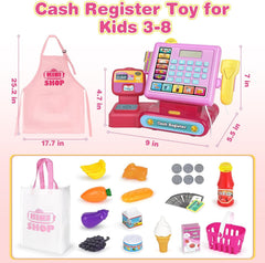 Dreamon shopping basket and play food set sparks interactive store play scenarios.