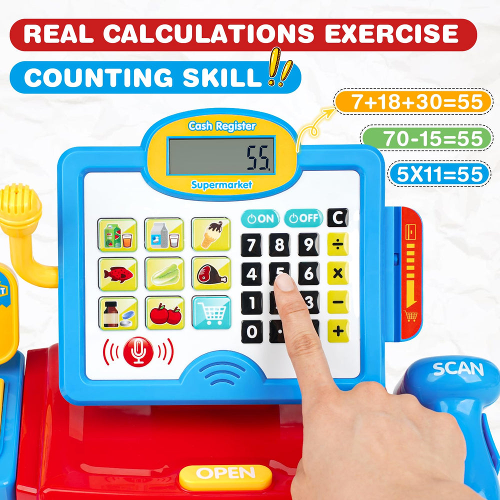 Dreamon cash register with built-in scale for weight-based play