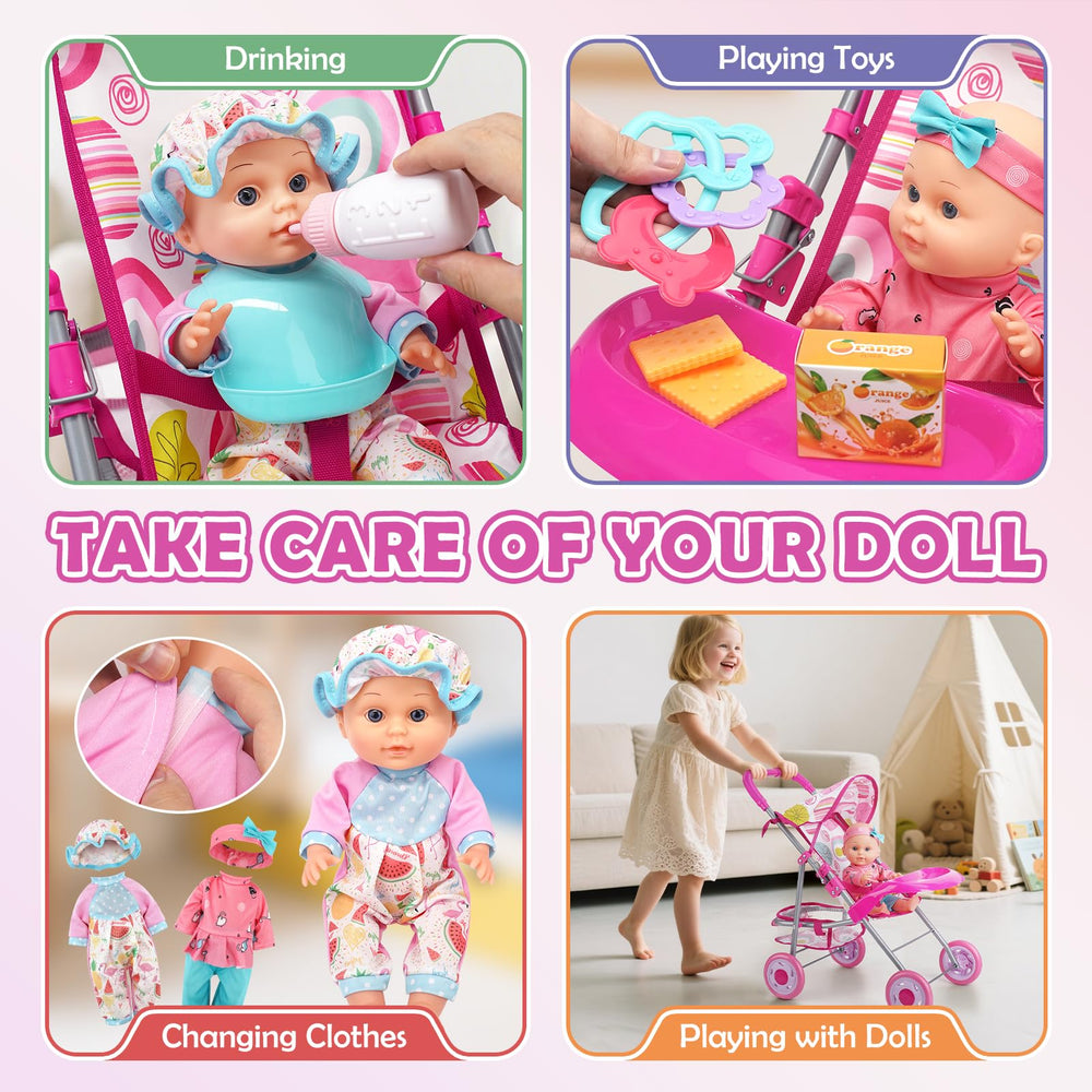 Dreamon doll clothes sets offering varied outfits to inspire dressing-up stories.