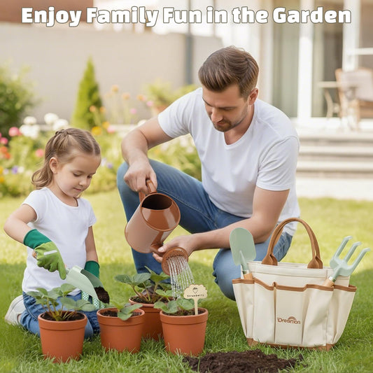 Dreamon Gardening Set gloves—soft, safe hand protection for tiny fingers during planting.
