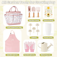 Dreamon kid-sized gardening gloves protect hands during soil adventures.