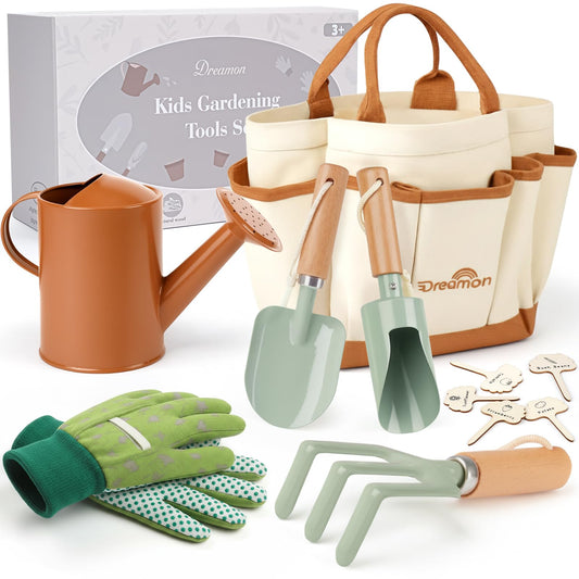 Dreamon Gardening Set tote bag—kid-friendly storage and easy transport for young gardeners.