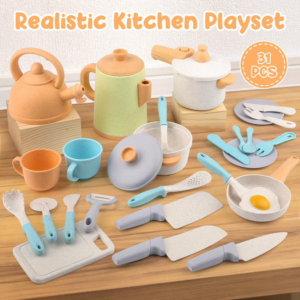 Dreamon kids play kitchen safe knife set designed for child-friendly use.