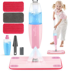 Dreamon Kids Spray Mop bottle sprayer demonstrates real mist for toddlers