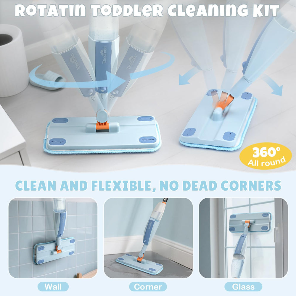 Dreamon mop pads shown as washable microfiber replacements.