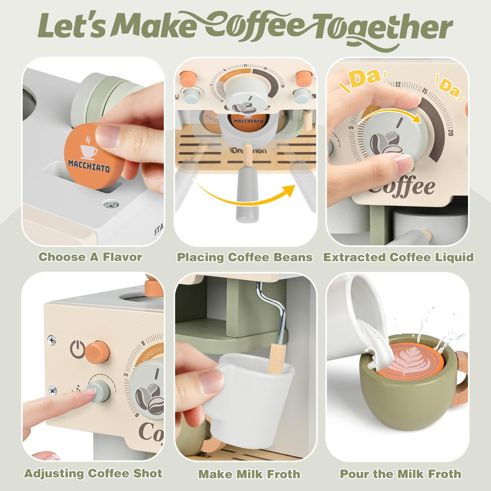 Dreamon latte art pieces inspire creative serving moments during playtime.