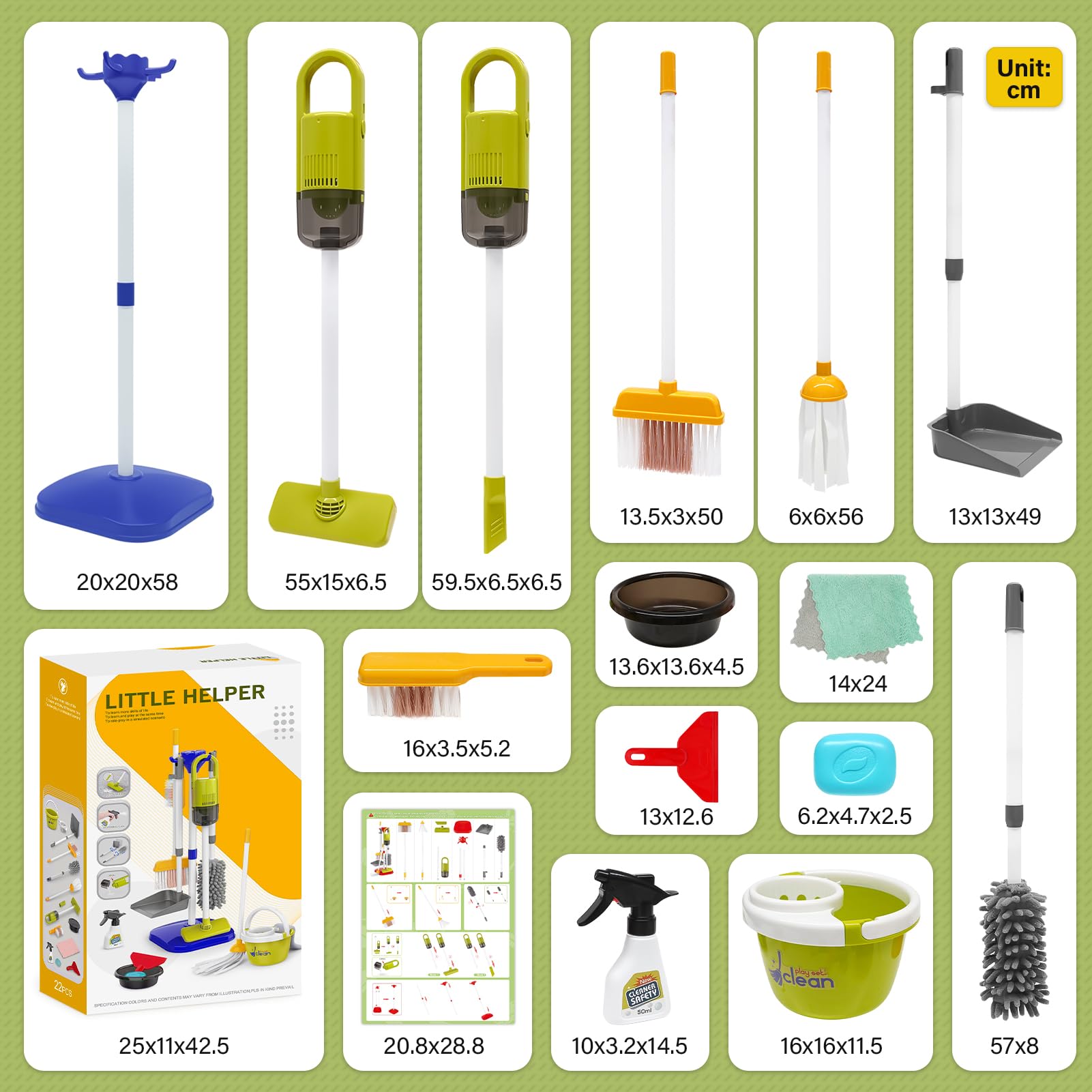 Dreamon role-play cleaning education set encourages social play and organization
