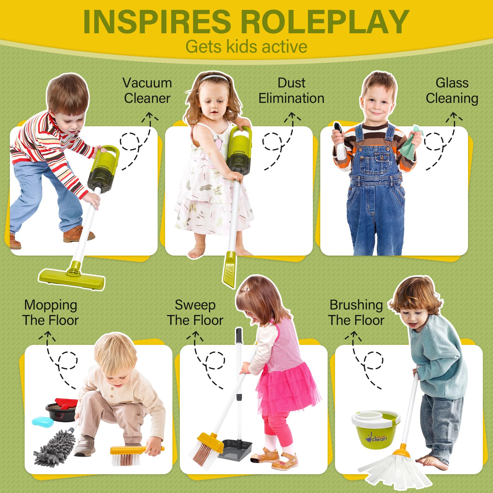 Dreamon toddler broom and dustpan tools designed for easy grasp and safe play