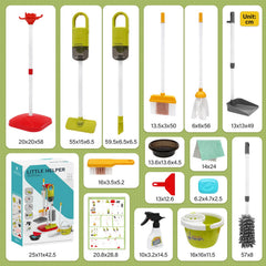 Dreamon toddler cleaning set child play: gift-ready packaging for birthdays or holidays.