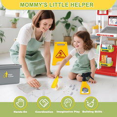 Dreamon Toddler Cleaning Set task cards encourage creativity and guided play.