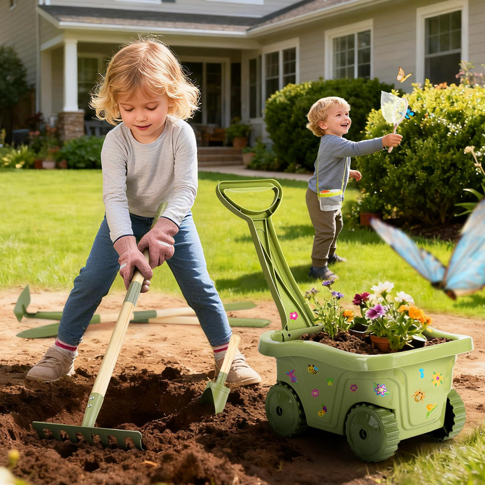 Dreamon toddler gardening tools for beginners to practice digging and planting.