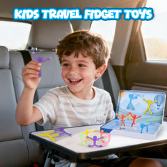 Dreamon travel toy with metal tin storage base, ideal for car trips and organized play.