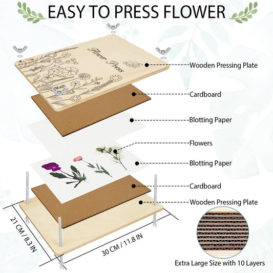 Dreamon wooden press plates provide sturdy base for consistent drying.