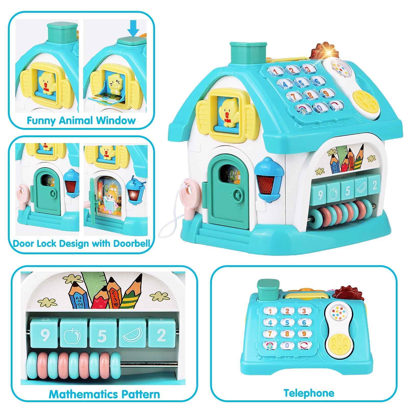 Dreampark 8-in-1 animal window encourages recognition and imaginative play.
