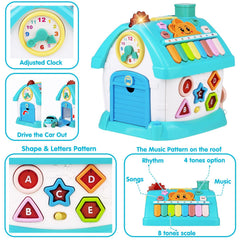 Dreampark 8-in-1 drive-the-car panel supports fine motor skills.