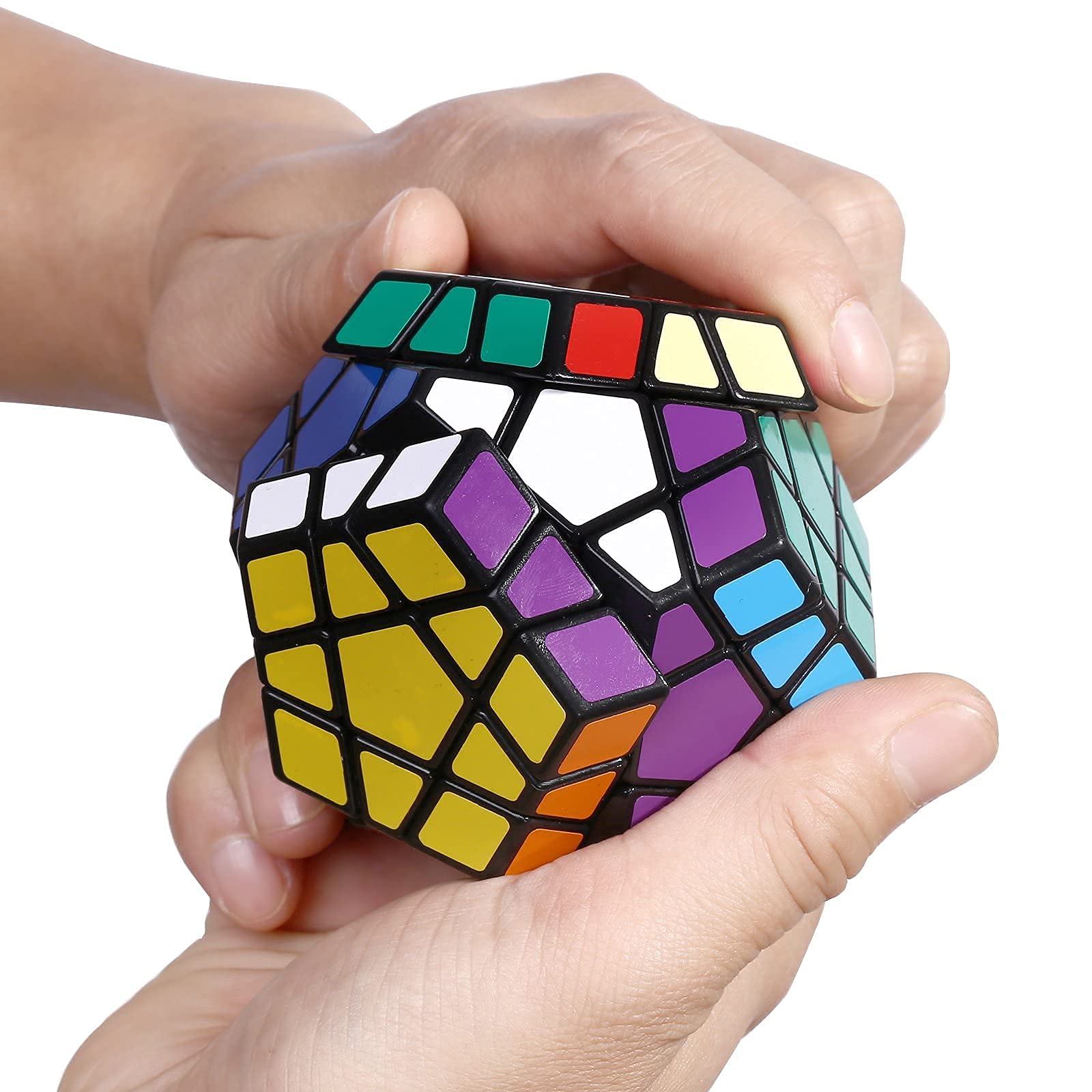Dreampark Megaminx color stickers highlight vibrant, durable design.