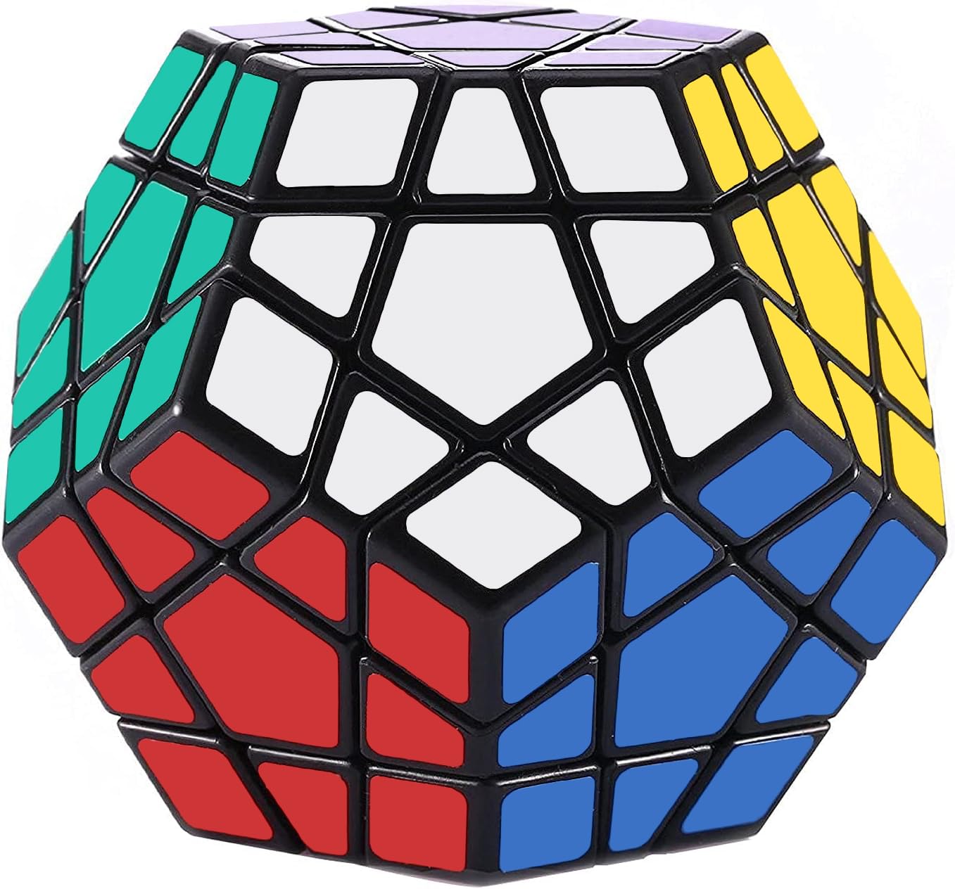 Dreampark Megaminx front view shows a compact, travel-friendly puzzle for on-the-go play.