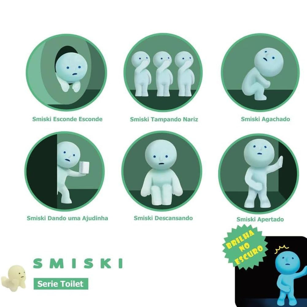 Dreams Smiski phosphorescent material close-up highlights luminous detail