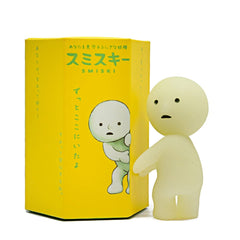 Dreams Smiski Series 1 glow-in-the-dark figure in a blind box for night-time intrigue.