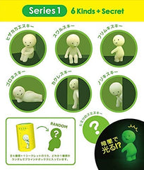 Dreams Smiski Series 1 blind box reveals a collectible secret glow figure.
