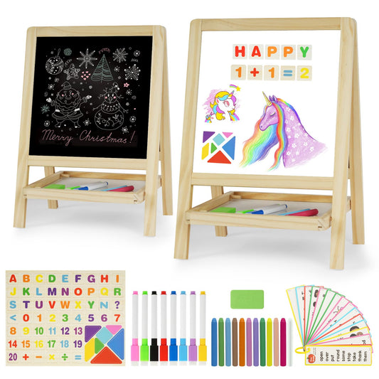 Dreamtailor kids easel with chalkboard surface for early writing and creativity