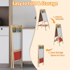 Dreamtailor easel tray keeps markers and cards organized.
