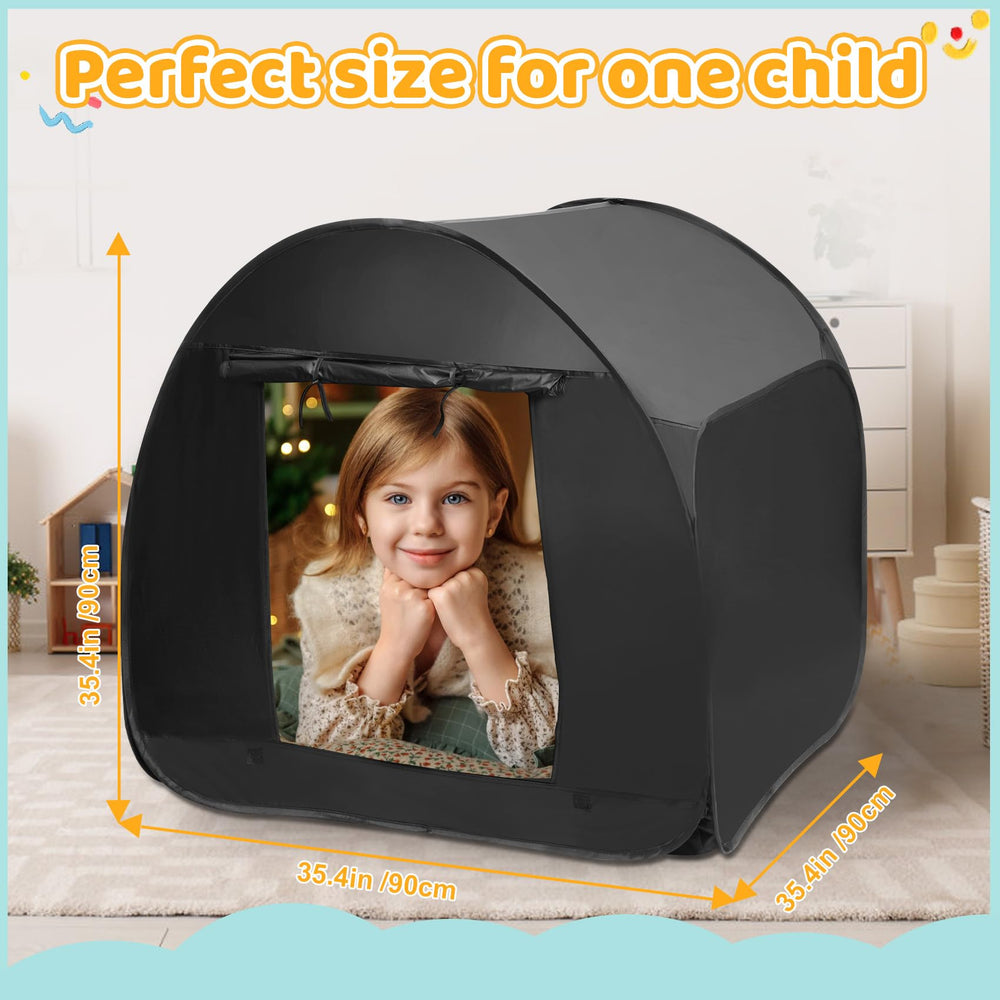 Dreamtrue sensory tent large cube play space enhances solo exploration and imaginative downtime.