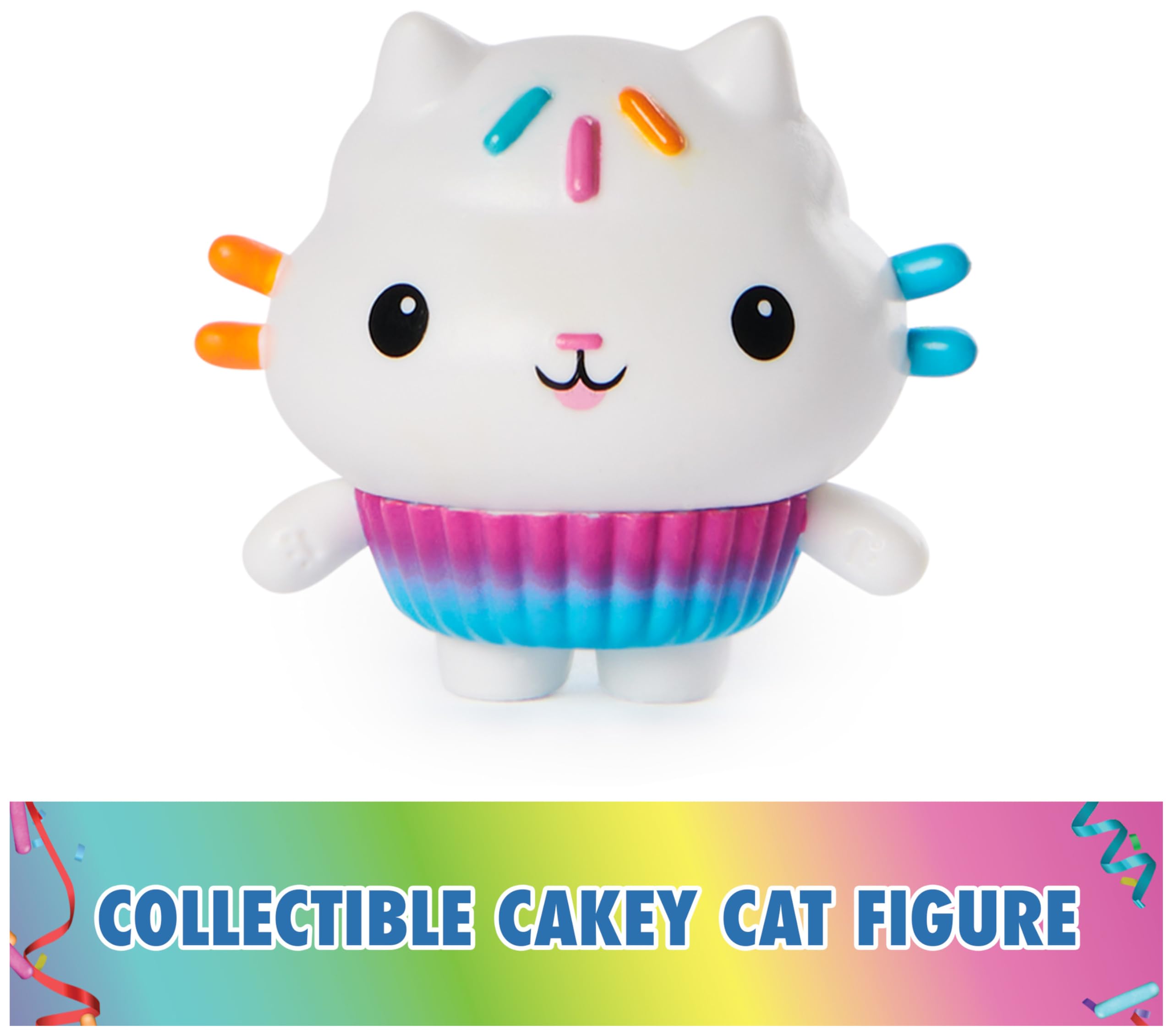 Cakey Cat figure increases collectibility and interactive play